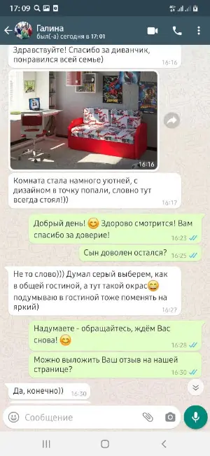 Скриншот отзыва №1 Скриншот реального отзыва RU-divan.RU №1