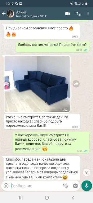 Скриншот отзыва №9 Скриншот реального отзыва RU-divan.RU №9