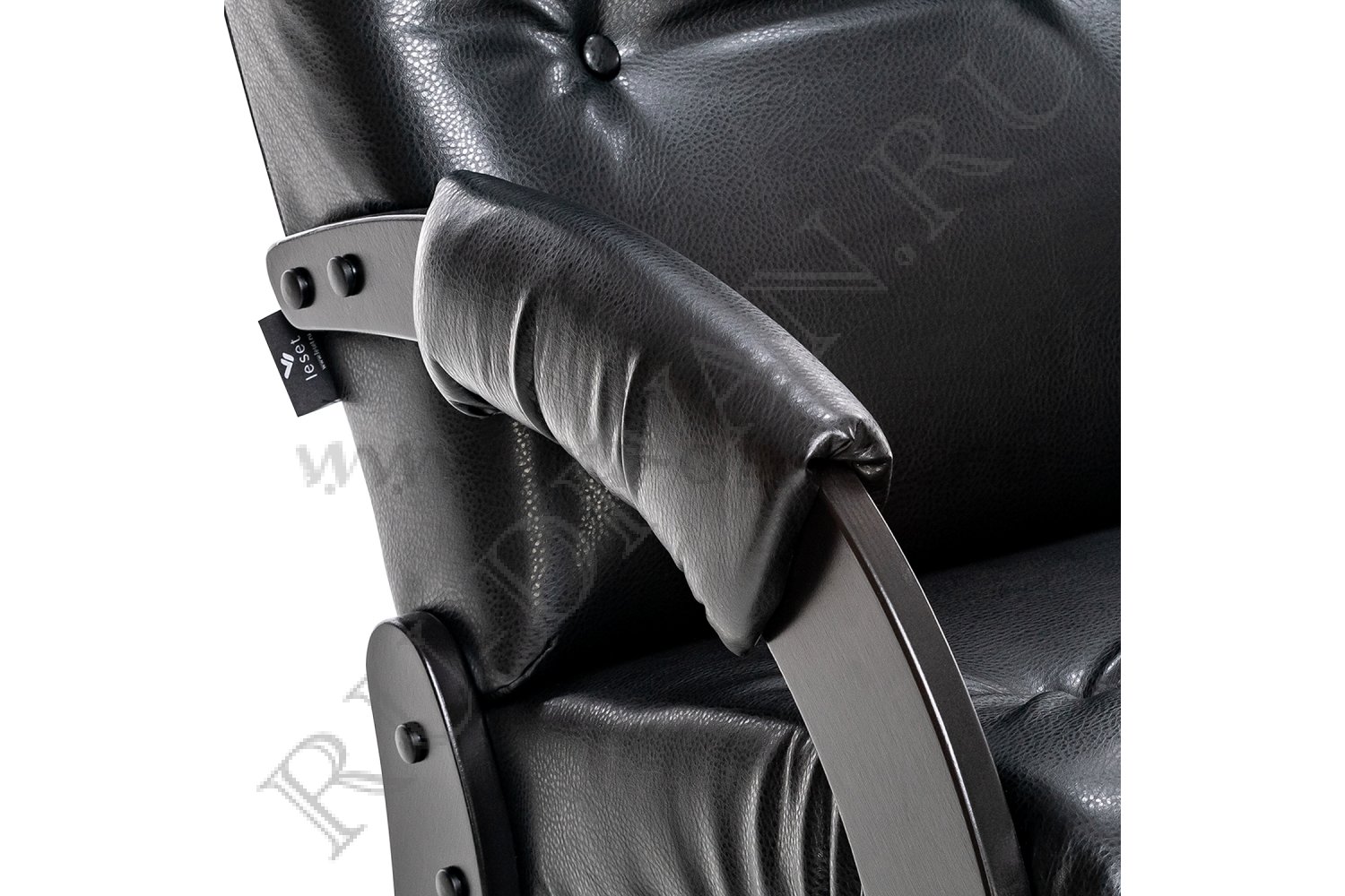 Кресло для отдыха модель 61 (венге, к/з Vegas Lite Black)*