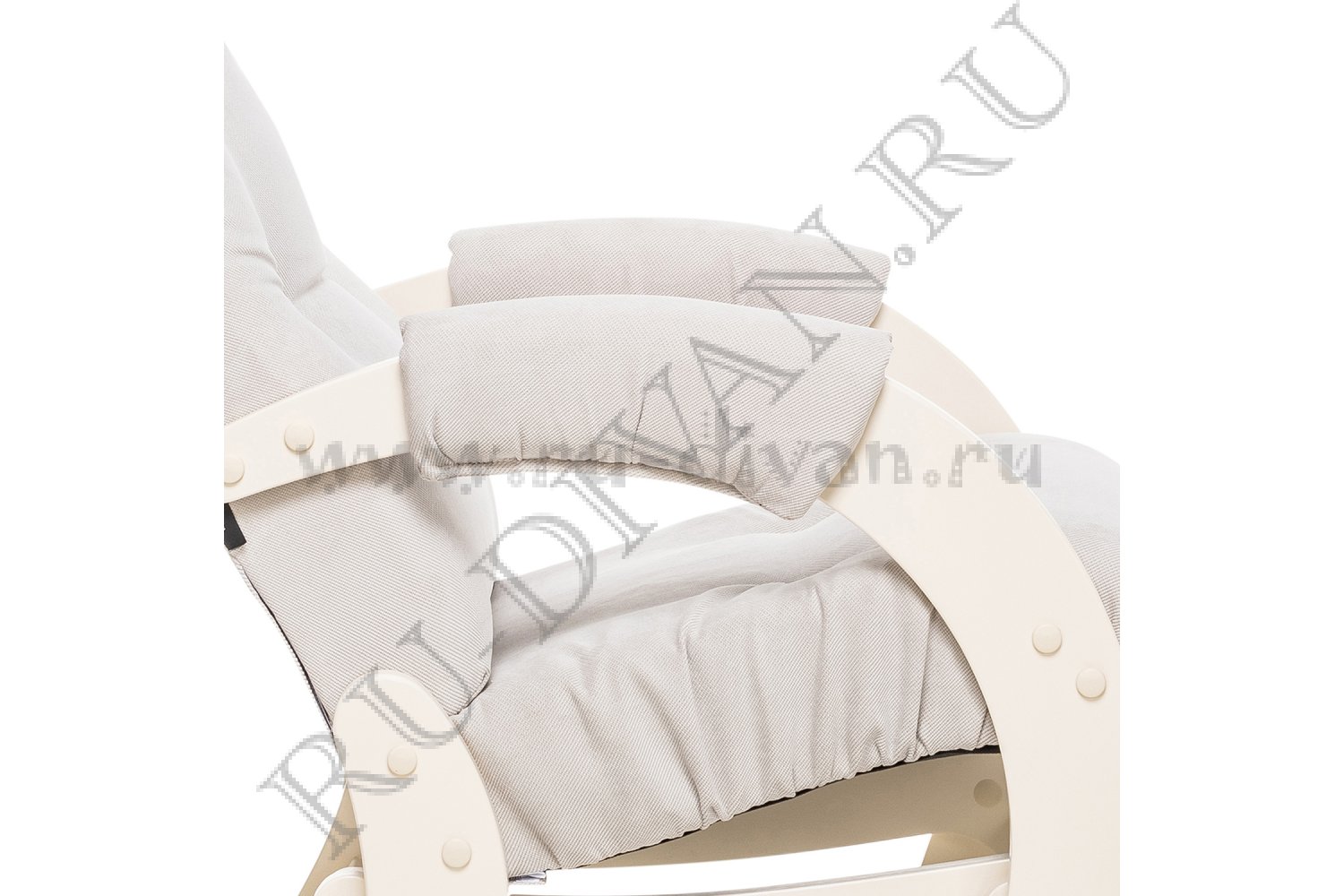 Кресло для кормления milli smile с карманами молочный дуб ткань verona light grey