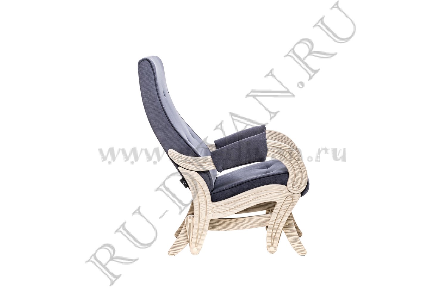 Кресло-глайдер модель 708 (дуб шампань патина, ткань Verona Denim Blue)*